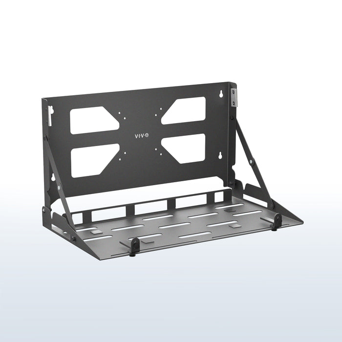 Black Wall and VESA Mount In Flipped Down Position on White and Blue Gradient Background
