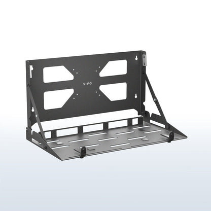 Black Wall and VESA Mount In Flipped Down Position on White and Blue Gradient Background