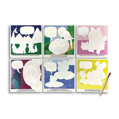 OOLY Water Amaze Water Reveal Boards - Baby Animals view of all boards
