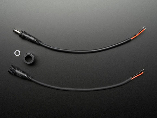 Waterproof DC Power Cable Set - 5.5/2.1mm by The Pi Hut - The Pi Hut