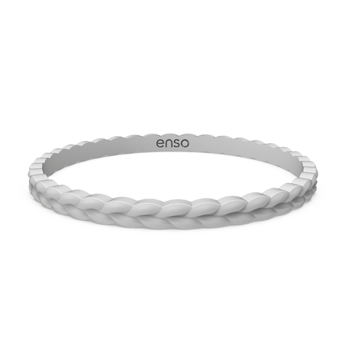 Weave Stackable Silicone Bracelet - Misty Grey