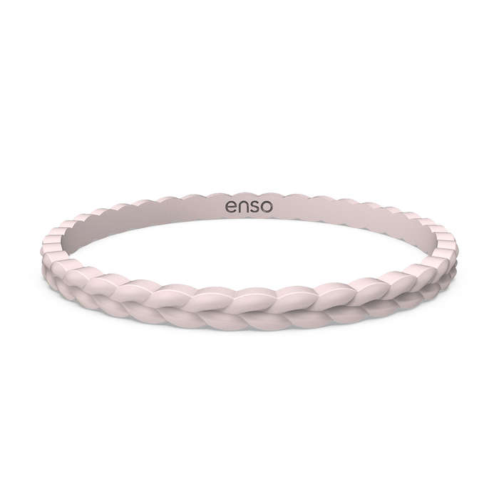 Weave Stackable Silicone Bracelet - Pink Sand