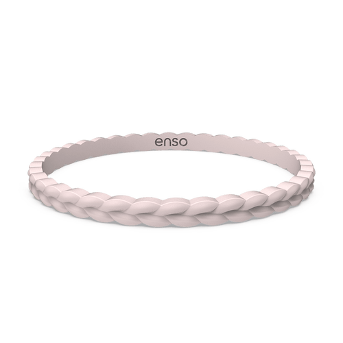 Weave Stackable Silicone Bracelet - Pink Sand