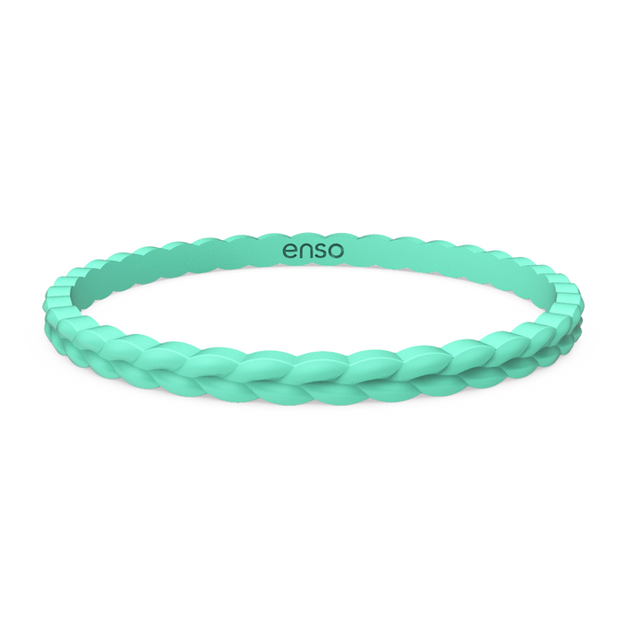 Weave Stackable Silicone Bracelet - Sea Foam