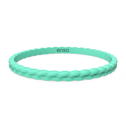 Weave Stackable Silicone Bracelet - Sea Foam