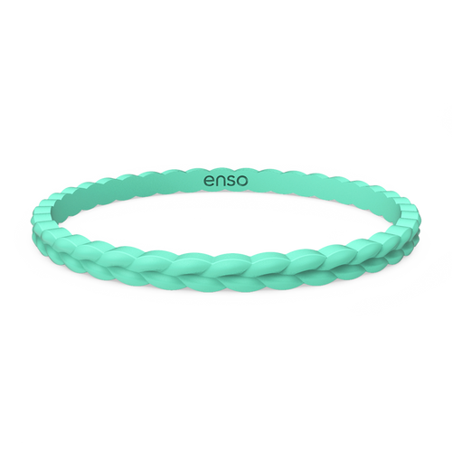 Weave Stackable Silicone Bracelet - Sea Foam
