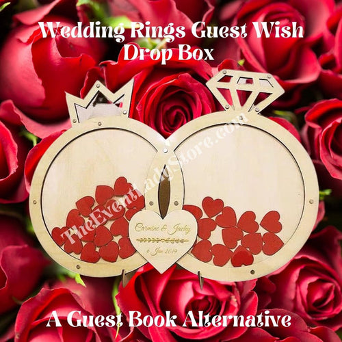 Wedding Engagement Rings-Wish Frame-Drop Box-Guest Book Alternative