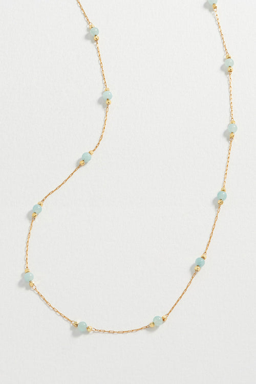 Wellness Amazonite Gemstone Bead Necklace