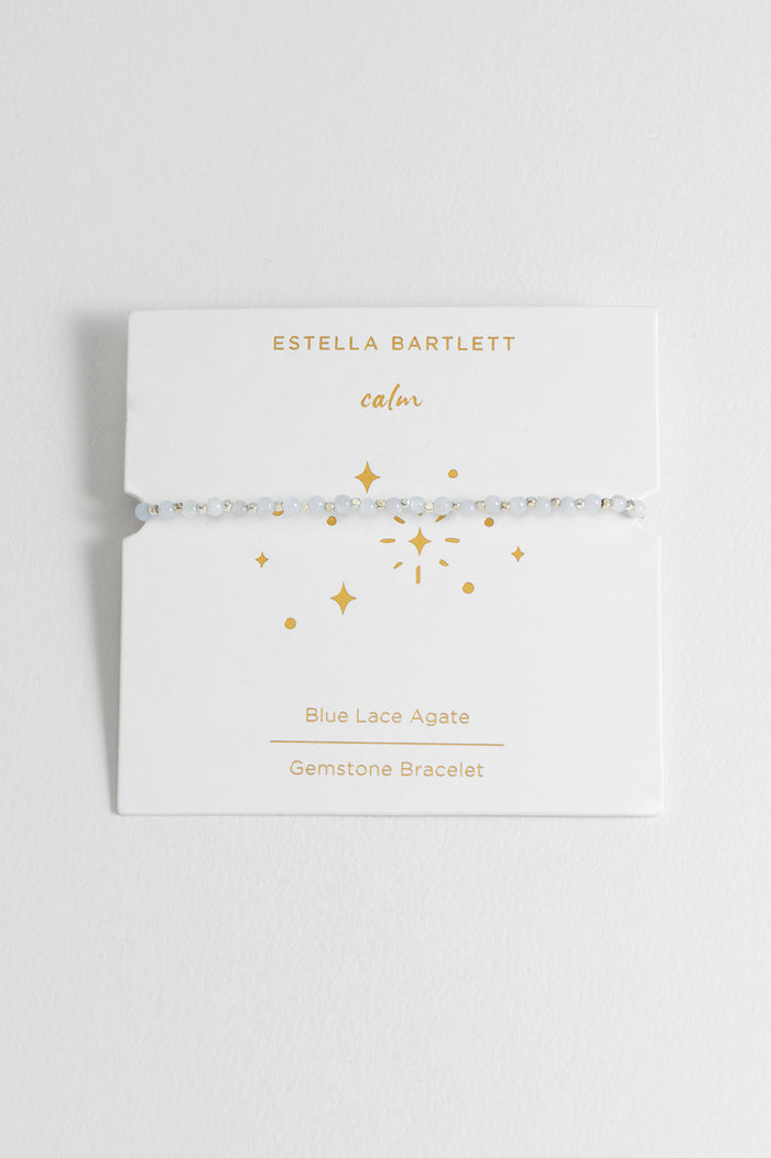 Wellness Blue Lace Agate Gemstone Amelia Bracelet