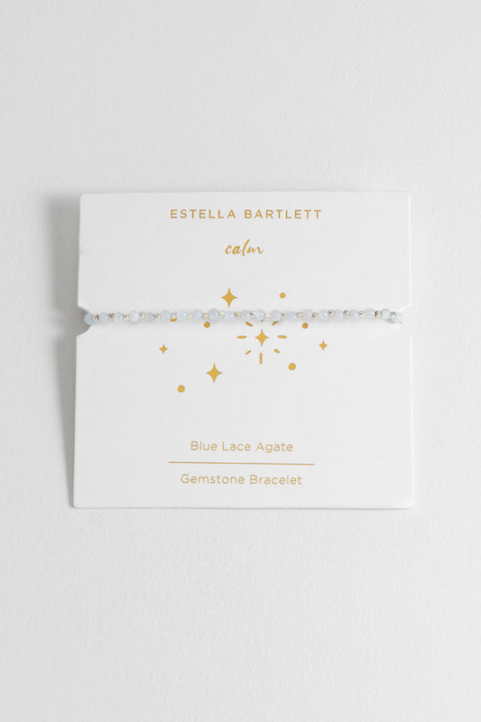 Wellness Blue Lace Agate Gemstone Amelia Bracelet