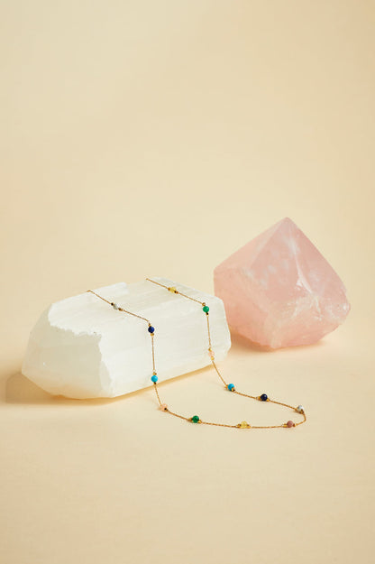 Wellness Mixed Gemstone Bead Necklace