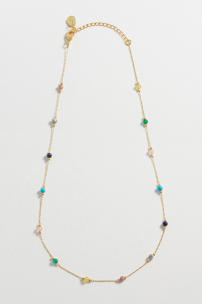 Wellness Mixed Gemstone Bead Necklace