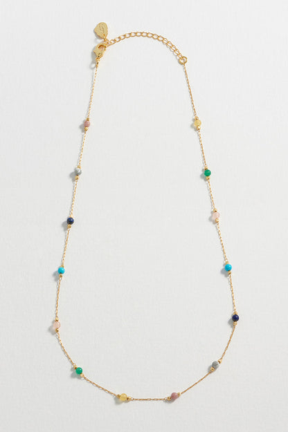 Wellness Mixed Gemstone Bead Necklace