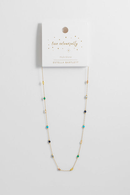 Wellness Mixed Gemstone Bead Necklace