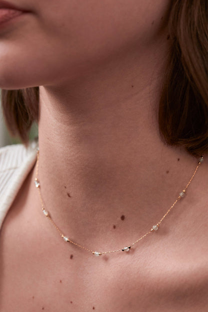 Wellness Prehnite Gemstone Bead Necklace
