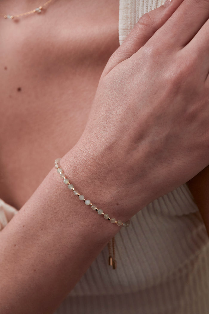Wellness Prehnite Gemstone Amelia Bracelet