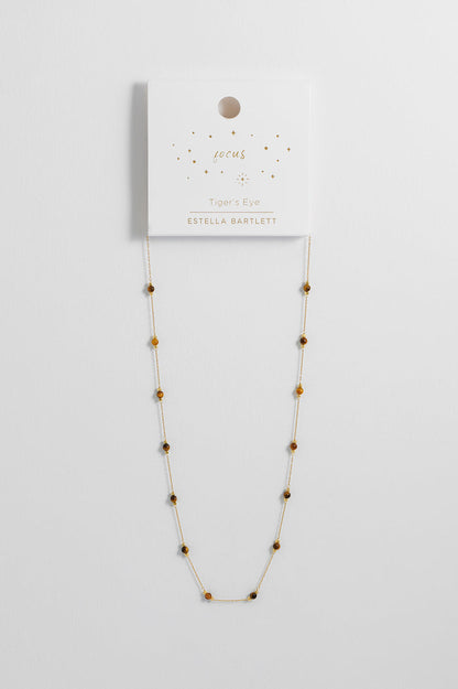 Wellness Tigers Eye Gemstone Bead Necklace