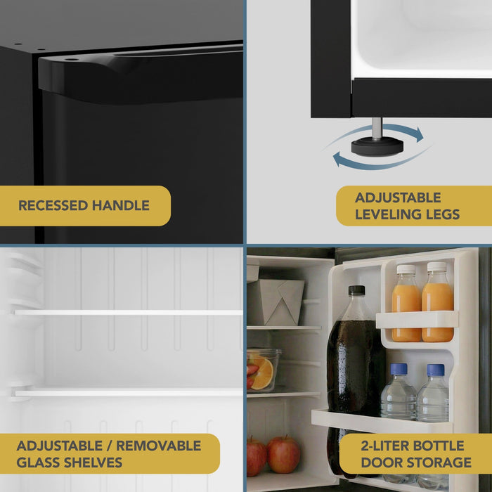 West Bend Compact Refrigerator Automatic Defrost Adjustable Shelves - West Bend