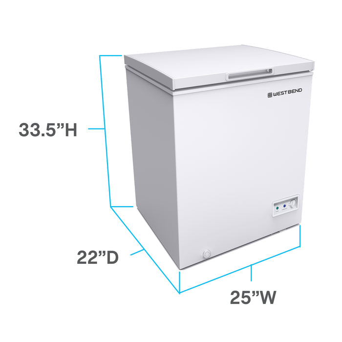 West Bend Garage Ready Chest Freezer, 5.0 cu. ft.