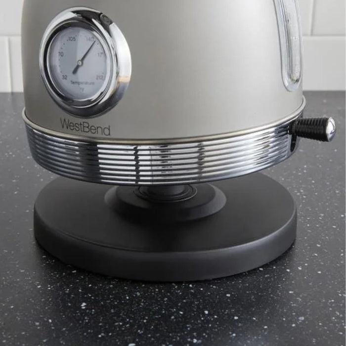 WEST BEND KTWBRTGR13 1.7L Retro Style Stainless Steel Electric Kettle