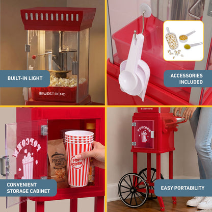 West Bend Popcorn Cart 2.5 oz Kettle - West Bend