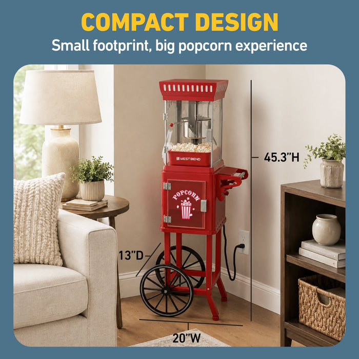 West Bend Popcorn Cart 2.5 oz Kettle - West Bend