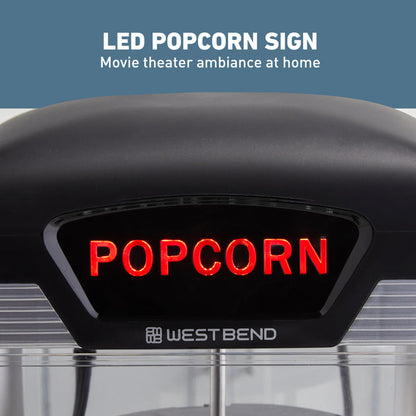 West Bend Theater Crazy 4 Qt. Popcorn Machine with Bags