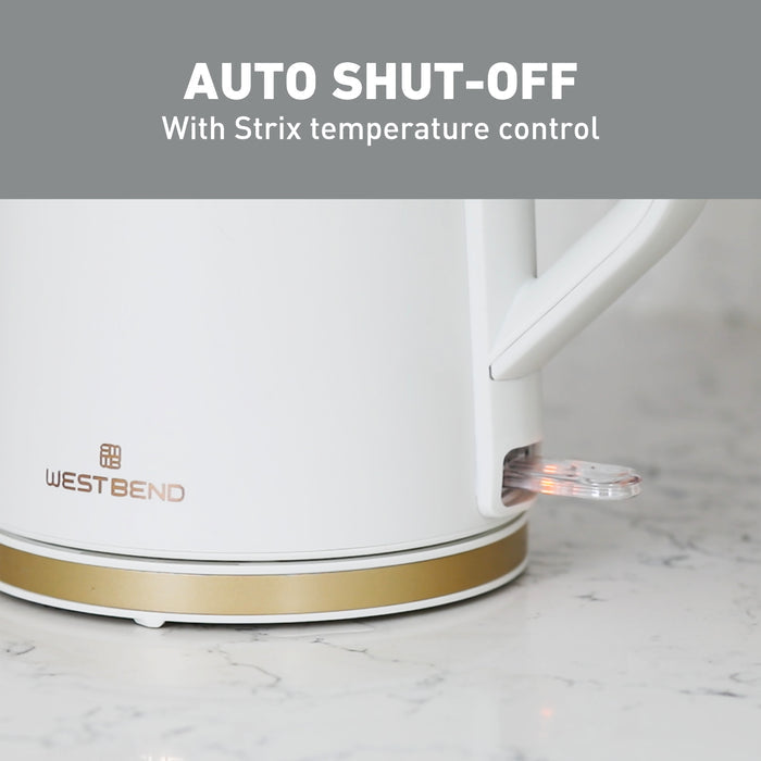 West Bend Timeless Electric Kettle, 1.5 Liter Capacity