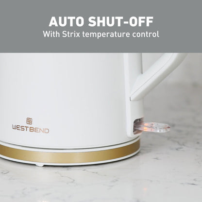 West Bend Timeless Electric Kettle, 1.5 Liter Capacity