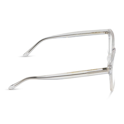 Diff eyewear weston clear crystal glasses side view