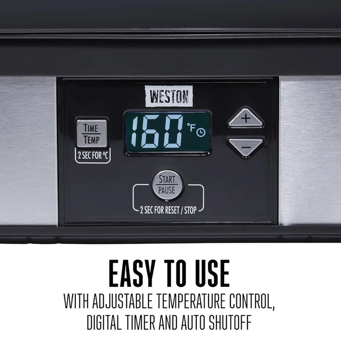 WESTON 75-0401-W 6 Tray Digital Food Dehydrator  - Factory serviced with Home Essentials warranty