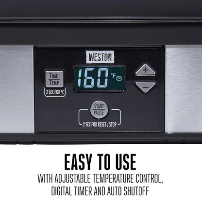 WESTON 75-0401-W 6 Tray Digital Food Dehydrator  - Factory serviced with Home Essentials warranty