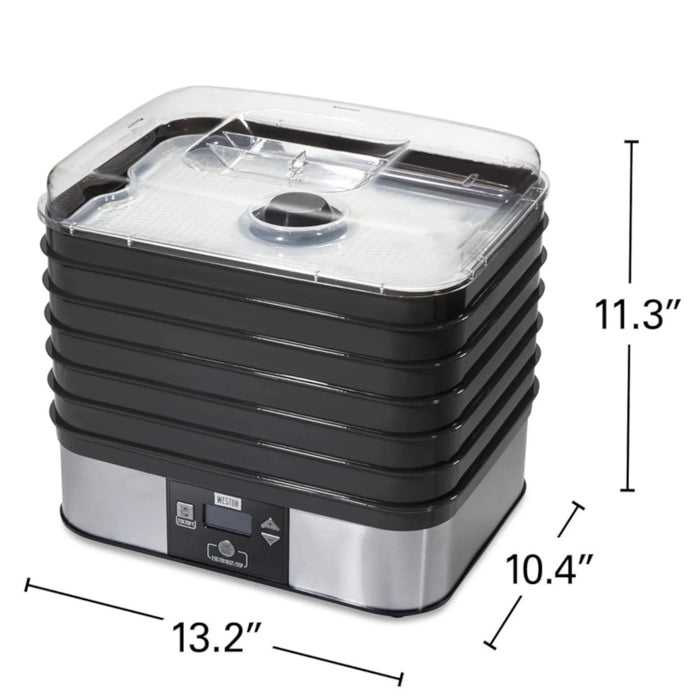 WESTON 75-0401-W 6 Tray Digital Food Dehydrator  - Factory serviced with Home Essentials warranty