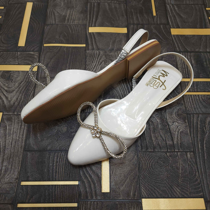 White Close Toe Sandals - Maha fashions -  Women Footwear