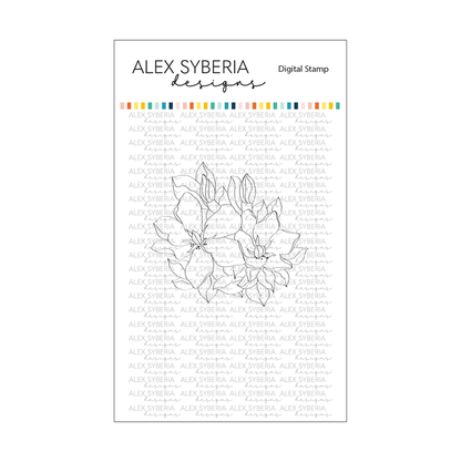 White Gardenia Digital Stamp