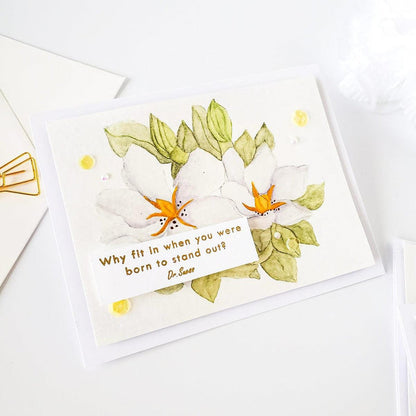 White Gardenia Digital Stamp - Alex Syberia Designs