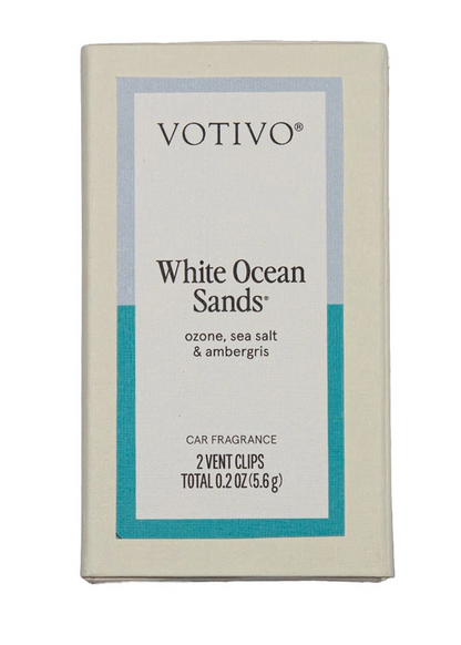 votivo car freshener vent clips white ocean sands