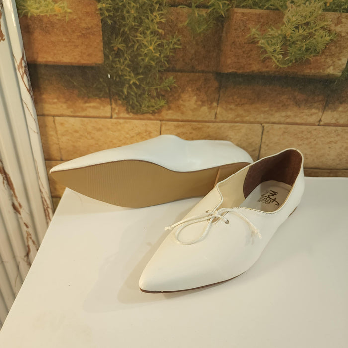 White Pointed Pumps in Flat - Maha fashions -  Women Footwear