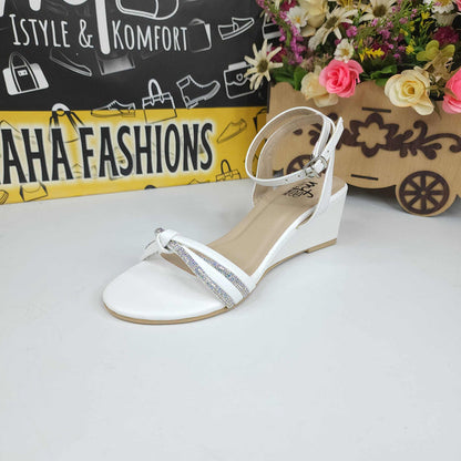 White Studs Sandals - Maha fashions -  Women Footwear