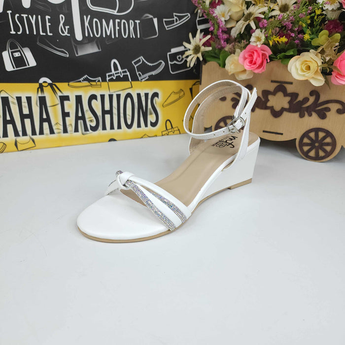 White Studs Sandals - Maha fashions -  Women Footwear