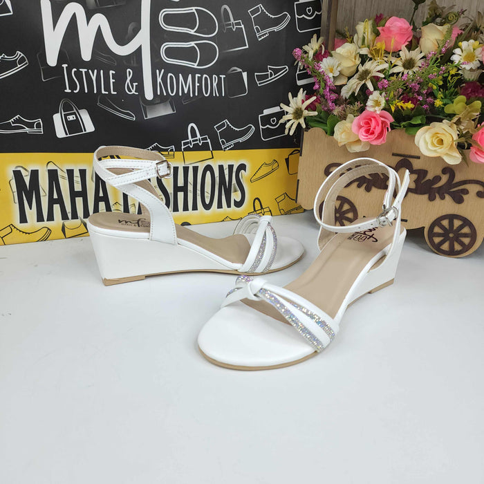 White Studs Sandals - Maha fashions -  Women Footwear