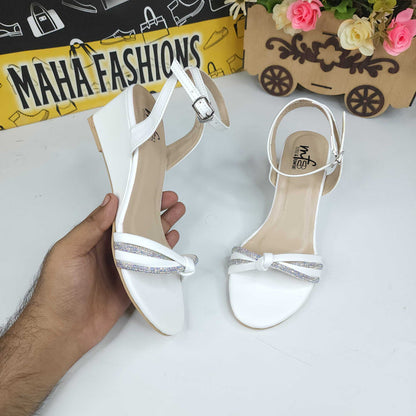 White Studs Sandals - Maha fashions -  Women Footwear
