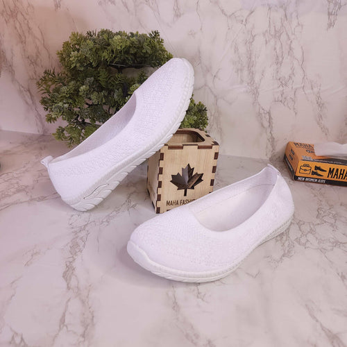 White Women Comfortable Loafers Casual Slip On - Maha fashions -  woman footwear