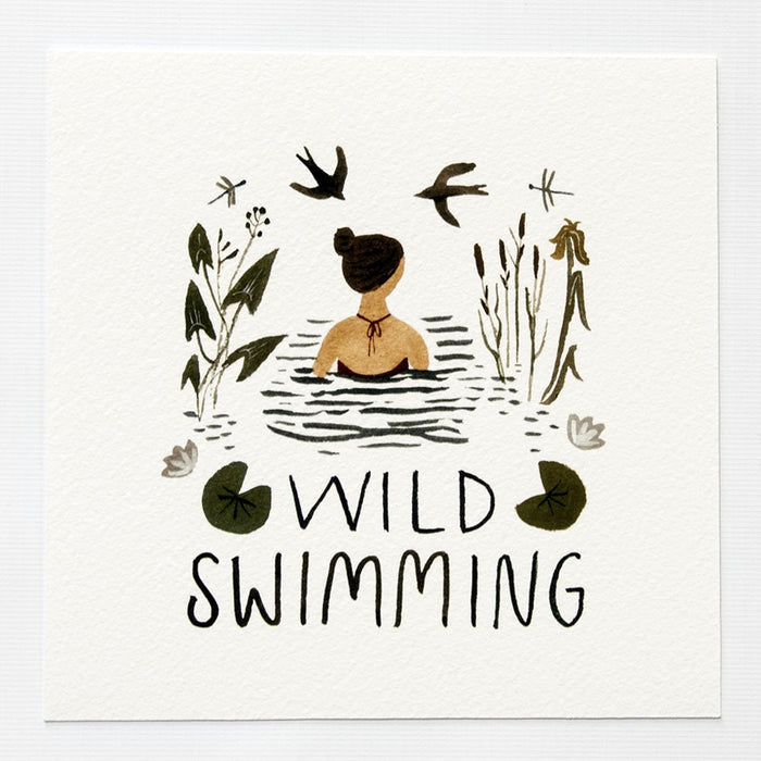 Wild Swimming 7x7 Print