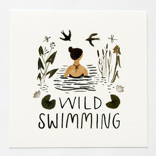 Wild Swimming 7x7 Print