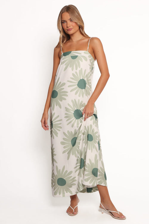Petal and Pup USA DRESSES Wilson Maxi Dress - Green Floral