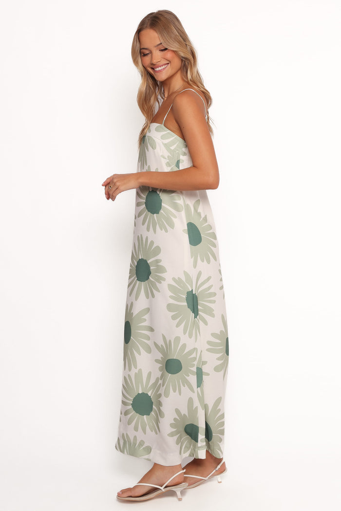 Petal and Pup USA DRESSES Wilson Maxi Dress - Green Floral