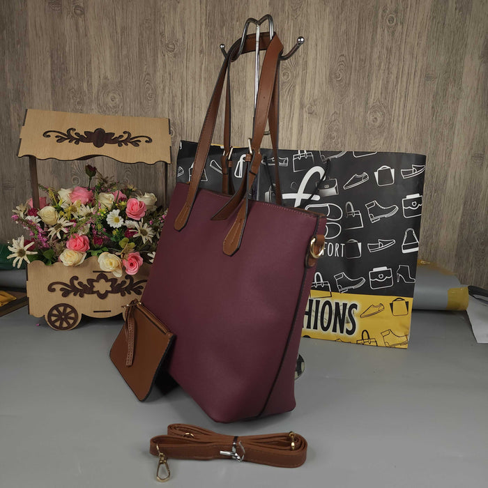Wine Brown Shoulder Bag - Maha fashions -  Handbags & Wallets