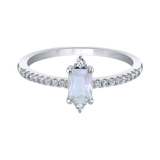 Winter Moonstone Ring