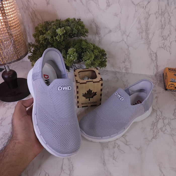 Women Grey Slip On Sneakers - Maha fashions -  Women Footwear
